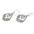 Balinese Silver Chandelier Hook Earrings with Blue Topaz 'Precious Hope'