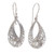 Sterling Silver Cultured Pearl Earrings with Cutout Motifs 'Sweet Forest Moonlight'