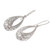 Sterling Silver Cultured Pearl Earrings with Cutout Motifs 'Sweet Forest Moonlight'