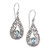 Artisan Crafted Blue Topaz and Sterling Silver Earrings 'Blue Tendrils'