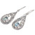 Artisan Crafted Blue Topaz and Sterling Silver Earrings 'Blue Tendrils'