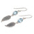 Balinese Silver Dangle Earrings with Blue Topaz 'Passionate Hope'