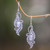 Rainbow Moonstone Garden Theme Silver Earrings from Bali 'Radiant Garden'