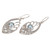Handmade Blue Topaz and Sterling Silver Dangle Earrings 'Blue Wings'