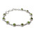 Sterling Silver Peridot and Composite Turquoise Bracelet 'Petite Flowers'