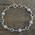 Sterling Silver Amethyst and Cultured Pearl Bracelet 'Petite Flowers'