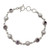 Sterling Silver Amethyst and Cultured Pearl Bracelet 'Petite Flowers'
