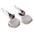 Hand Crafted Moonstone and Amethyst Dangle Earrings 'Glistening Beauty'