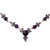 Hand Crafted Amethyst and Sterling Silver Pendant Necklace 'Purple Lilacs'