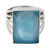 Artisan Crafted Chalcedony and Sterling Silver Cocktail Ring 'Sky Reflection'