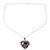 Hand Crafted Amethyst and Sterling Silver Heart Necklace 'Lilac Jaipuri Heart'