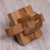 Artisan Crafted Upcycled Teak Wood Puzzle from Java 'Focus'