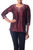 Artisan Crafted Embroidered 100 Silk Tunic 'Classy Wine'