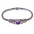 Handcrafted Balinese Gold Accent Silver Amethyst Bracelet 'Bedugul Garden'