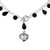 Black Agate Handcrafted Sterling Silver Heart Jewelry Set 'Agape Love'