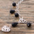 Black Agate Handcrafted Sterling Silver Heart Jewelry Set 'Agape Love'