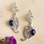 Handcrafted Lapis Lazuli and Sterling Silver Earrings 'Art Nouveau'