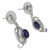 Handcrafted Lapis Lazuli and Sterling Silver Earrings 'Art Nouveau'