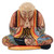 Hand Carved Wood Sculpture of Monk from Indonesia 'Deep Contemplation'