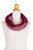 Hand Woven 100 Cotton Infinity Scarf from Thailand 'Burgundy Horizon'