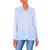 Women's Blue Rayon Shirt Blouse with High-Low Hem 'Mutiara Blue'