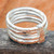Five Linked Hand Crafted Hill Tribe Silver Band Rings 'Karen Quintet'