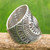 Hand Made Sterling Silver Wrap Ring Floral Thailand 'Karen Aster'