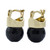 Brazilian Black Onyx Drop Earrings Bathed in 18k Gold 'Black Acorn'