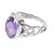 Amethyst Sterling Silver Ring Handmade in Indonesia 'Lavender Moon'