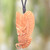 Owl Bone Pendant Necklace with Leather Cord from Bali 'Guardian Owl'