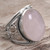 Hand Crafted Sterling Silver Ring from Indonesia 'Pink Moon'