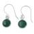 High Polish Sterling Silver and Malachite Dangle Earrings 'Malachite Spheres'