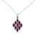 Hand Crafted Sterling Silver and Garnet Pendant Necklace 'Radiant Honeycomb'