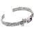 Handcrafted Sterling Silver and Amethyst Cuff Bracelet 'Amid the Dragonflies'