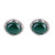 Sterling Silver and Deep Green Malachite Earrings 'Morning Forest'