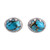 Sterling Silver Stud Earrings with Blue Composite Turquoise 'Morning in Blue'