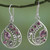 Sterling Silver Amethyst Dangle Earrings from India 'Lilac Radiance'