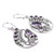 Sterling Silver Amethyst Dangle Earrings from India 'Lilac Radiance'