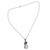 Silver and Rainbow Moonstone Necklace with Faceted Amethyst 'Two Teardrops'
