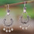 Artisan Crafted Sterling Silver Dangle Earrings from Mexico 'Rainy Day'