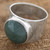 Jade and Sterling Silver Dome Ring from Guatemala 'Living Energy'