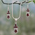 Garnet Earrings and Necklace Jewelry Set 'Eternal Passion'