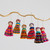 Set of 6 Guatemalan Worry Doll Ornaments Crafted by Hand 'Worry Dolls Share the Love'