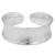 Hammered Silver 950 Hill Tribe Concave Cuff Bracelet 'Hill Tribe Curves'