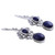 Handcrafted Lapis Lazuli and Sterling Silver Dangle Earrings 'Whimsical Tendrils'
