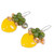Heart Shaped Yellow Quartz and Glass Bead Dangle Earrings 'Love Garden in Yellow'