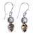 Sterling Silver Earrings with Citrine and Cultured Pearl 'Yellow Tear'