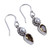 Sterling Silver Earrings with Citrine and Cultured Pearl 'Yellow Tear'