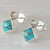 Indian Citrine Earrings with Composite Blue Turquoise 'Turquoise Sparkle'