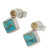 Indian Citrine Earrings with Composite Blue Turquoise 'Turquoise Sparkle'